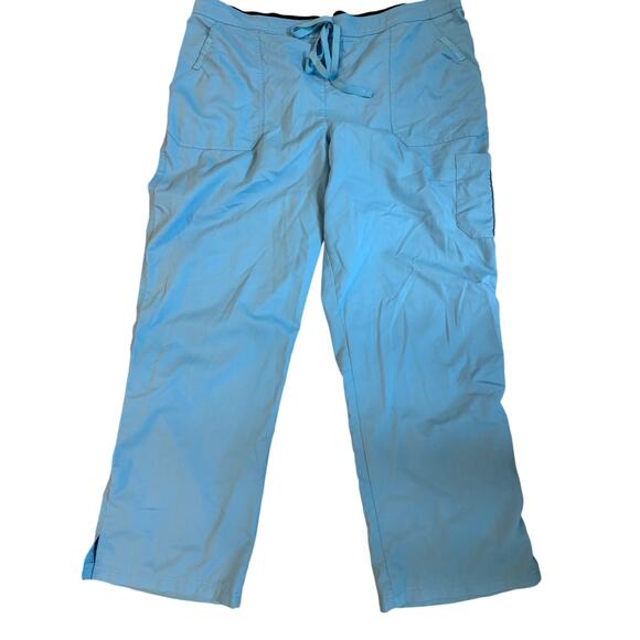 Greys Anatomy by Barco Scrub Pants 2XL Blue & Red Drawstring Waist Womens Lot 2 - Picture 12 of 12